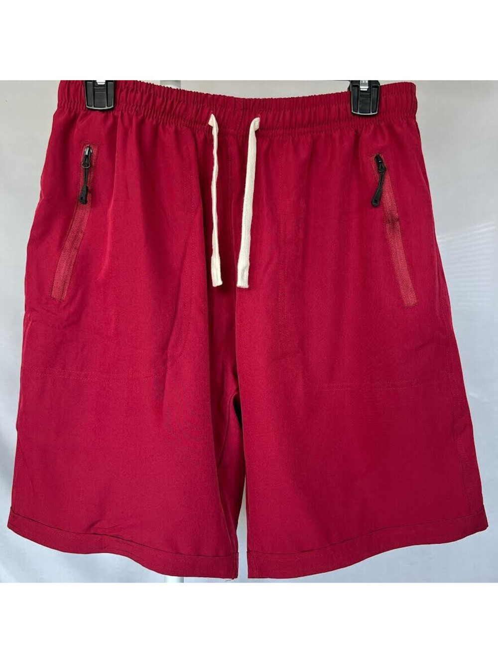 Athletic Hiking Shorts For Women, Size Med, Red/Wine Color, 29" Waist, 9" Inseam